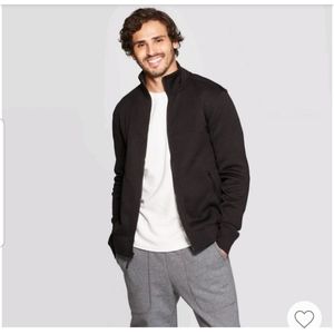 Mens Sweater Fleece Zip Up Jacket